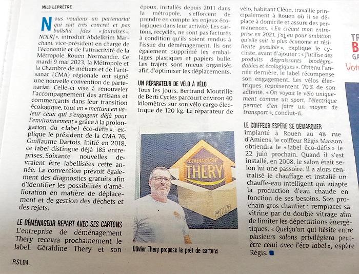 article presse thery eco defis