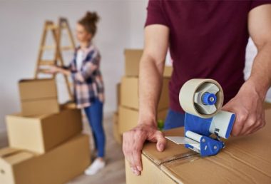 Déménagements avec des cartons